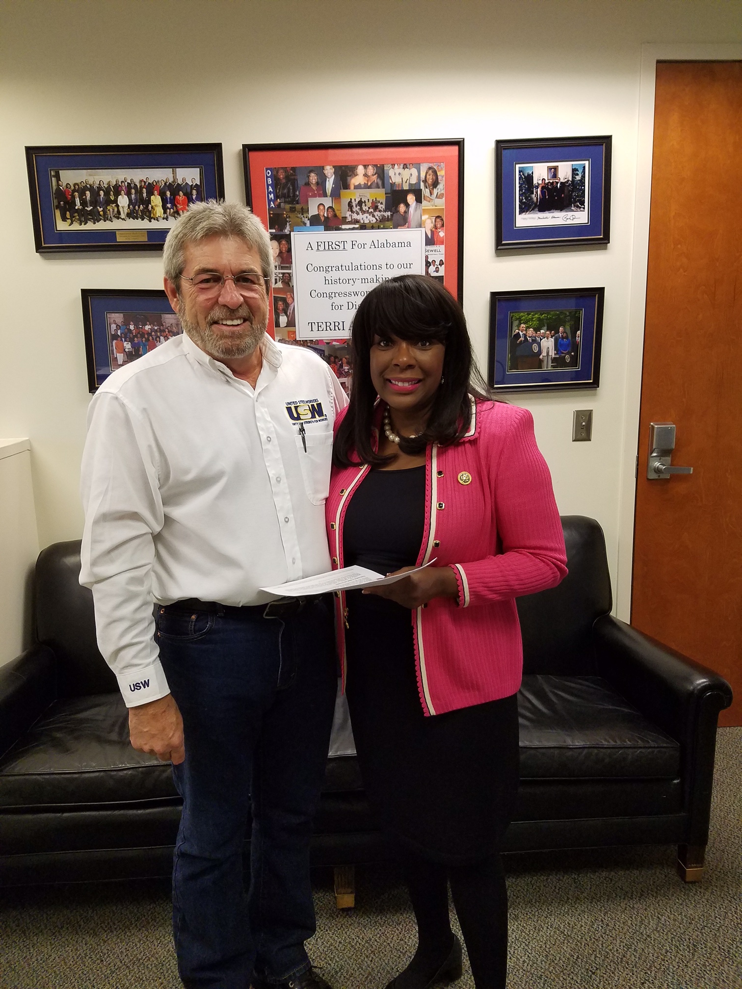 Rich Youngblood and Rep. Terri Sewell